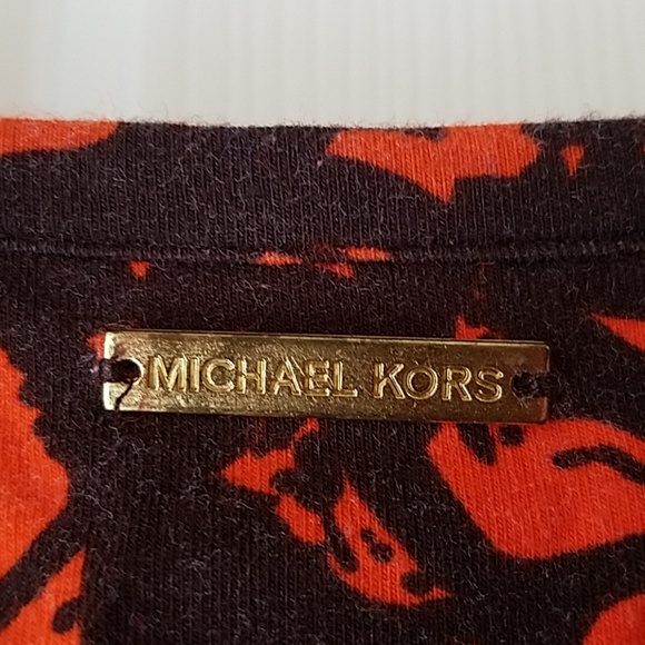 Michael Kors brown/orange top,  Sz M - Picture 4 of 5